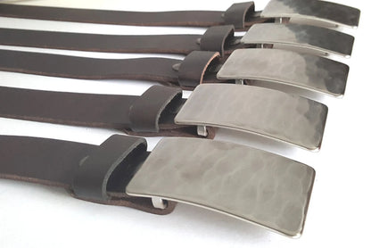 Suit Belt Buckle Unisex Buckle, Canadian Suit Belt Ancient Bronze Wood Grain Hand Forged Stainless Steel Buckle, fits 1-1/4" Belt for Suits