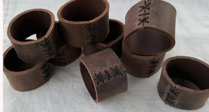 Leather Napkin Rings Housewarming Gift Custom Colours for Housewarming Alfresco Dining Formal Dinner Hostess Gift Dinner Napkin Rings