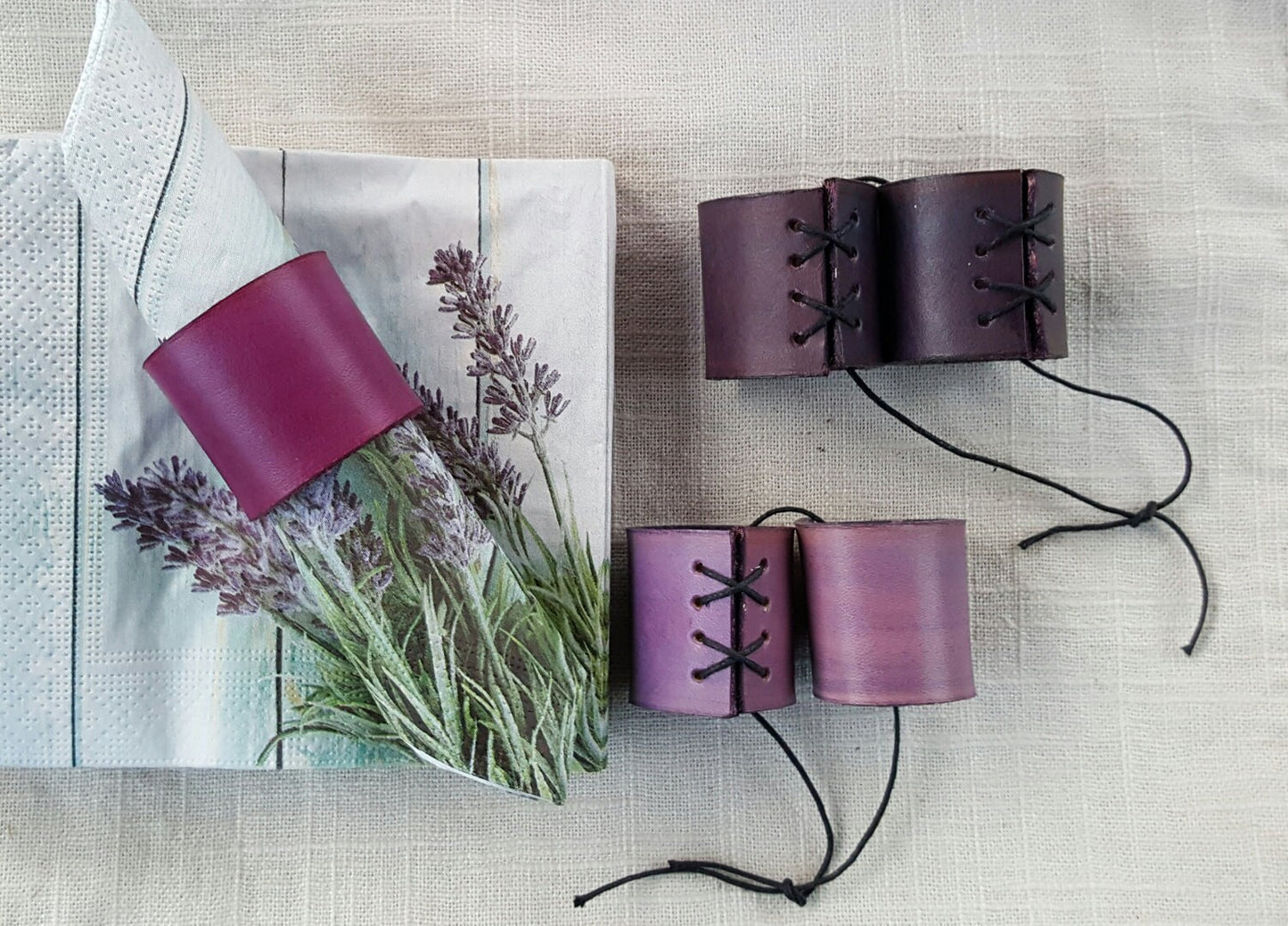 Leather Napkin Ring, Chartreuse, Purple, Orange, Sand, Casual Dining ~ Alfresco ~ Housewarming ~ Hostess Gift ~ Home Decor ~ Christmas Gift