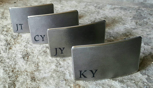 Personalized Groomsmen Gift Grad Gifts, Belt & Buckle for Jean or Dress Pant, Monogrammed Gift, Stainless Steel, Hypoallergenic Buckle