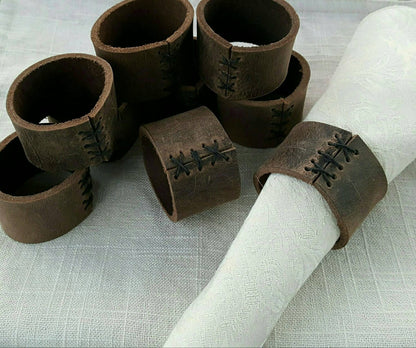 Red Leather Napkin Rings Canada Day Dining Accessories Alfresco Dining Handmade Housewarming or Hostess Gift New Homeowner Gift Idea