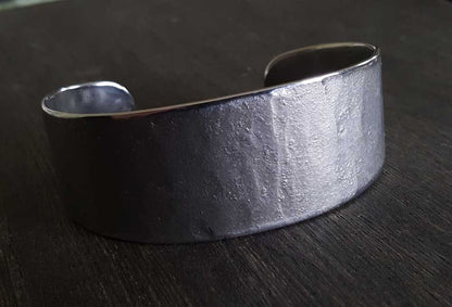 Silver Bracelet, Hypoallergenic Cuff, Stainless Steel Bracelet, Hand Forged Cuff, Unisex Jewelry, Signed Original Cuff, Custom Sizes Avail.