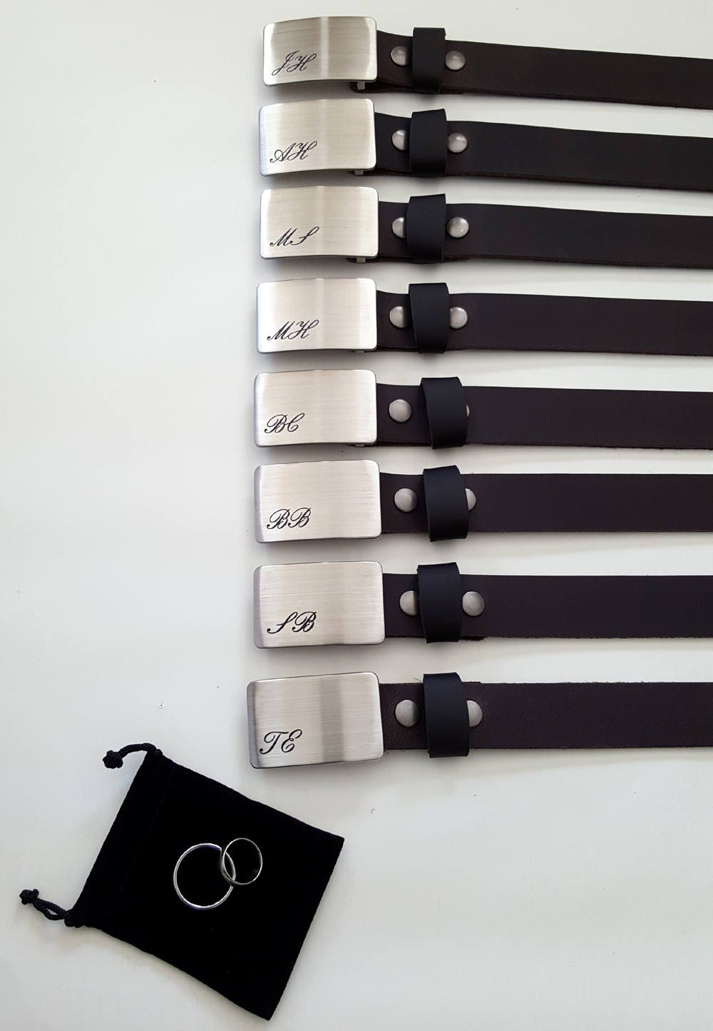 Monogrammed Buckles & Belts Men's Personalized Belts and Buckles Wedding Keepsake Groom and Groomsmen Gift Boyfriend Gift Best Man Gift