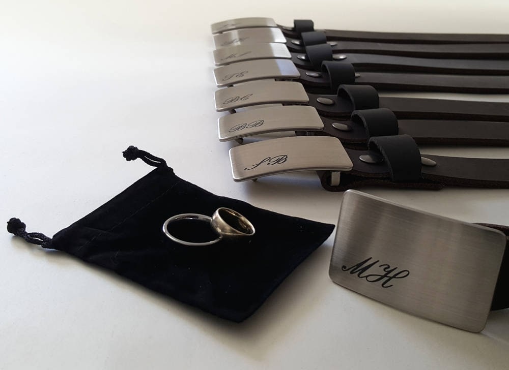 Monogrammed Buckles & Belts Men's Personalized Belts and Buckles Wedding Keepsake Groom and Groomsmen Gift Boyfriend Gift Best Man Gift