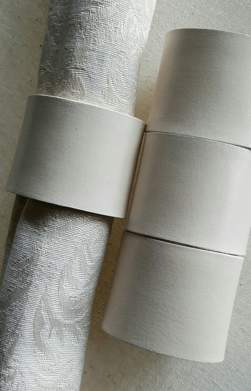 White & Grey Leather Napkin Rings Wedding Table Decor Hand Stitched Lace Intimate Dining Kitchen Decor Mother's Day Gift Napkin Rings