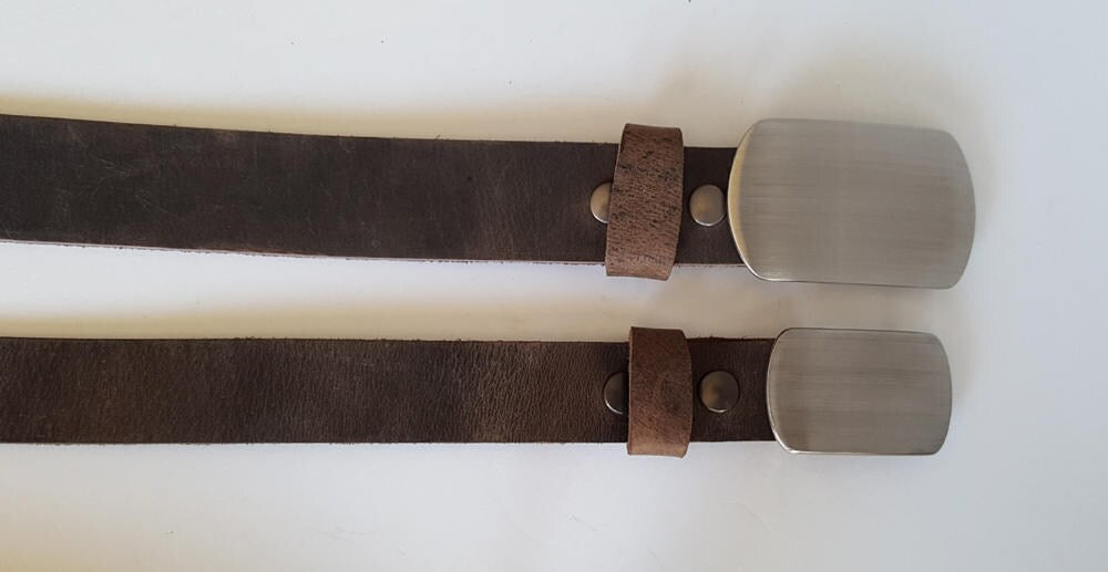His & Hers Belt and Buckle Set, Anniversary Gift, Stainless Steel Accessories, Couple Gifts, Unique Family Gift, Gift for Him, Gift for Her