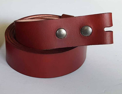 Hand Dyed Bordeaux or Cherry Belt Quality Leather Belt w/snaps Interchangeable Unisex Custom Cut Jean Belt or Suit Belt Cut to your Size