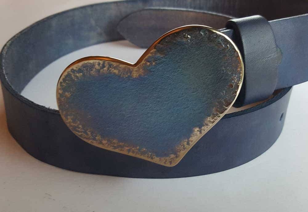 HEART Belt Buckle, Love Gift, Sweet 16, Heart Shaped Buckle, Mother's Day Gift, Anniversary Gift, Buckle Fits 1-1/2" Leather Belt for Jeans