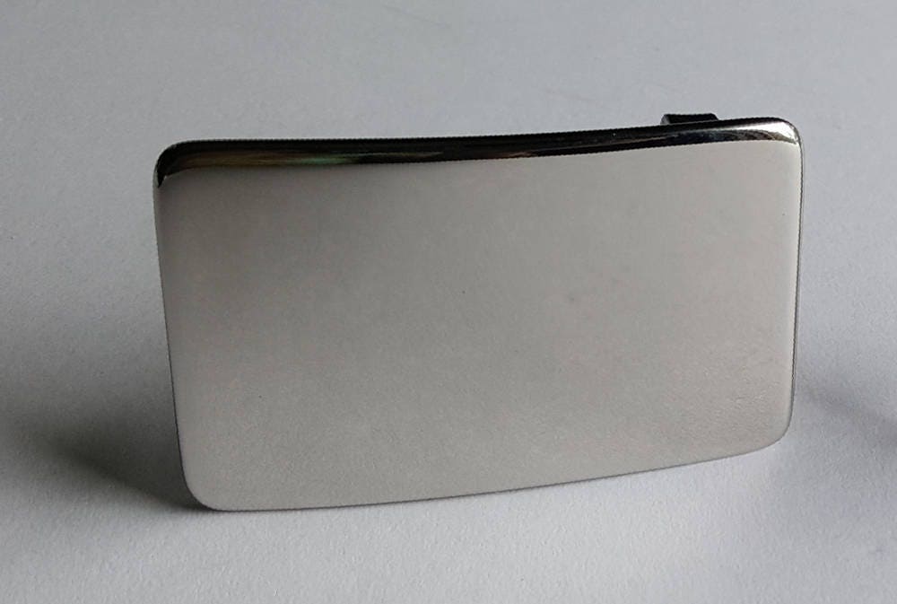 Dress Belt Buckle, High Polished Stainless Steel, Mirror Polished Stainless Steel Buckle fits 1/4" Belt, Boyfriend Gift, HYPOALLERGENIC