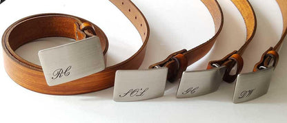 Belt and Buckle, Groom & Groomsmen's Gift, Monogrammed Buckle and Belt, Personalized Gifts for Groomsmen, Men's Keepsake, Boyfriend Gift