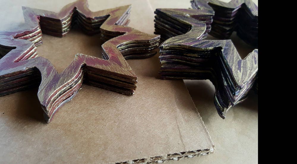Christmas Ornament Hand Painted Metal Star Baby's 1st Christmas Tree Ornament Hostess Gift Stocking Stuffer Mantel Decor Decoration