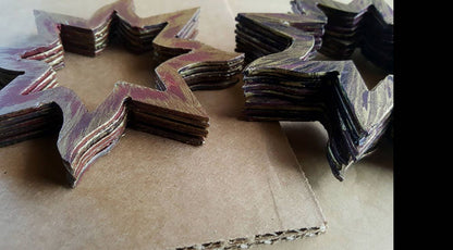 Christmas Ornament Hand Painted Metal Star Baby's 1st Christmas Tree Ornament Hostess Gift Stocking Stuffer Mantel Decor Decoration