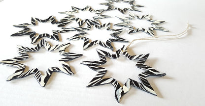 Ornament, Baby's First Christmas Ornament, Hand Painted Metal Star, Tree Ornament, Baby Shower Décor, Stocking Stuffer, Star Mantle Décor
