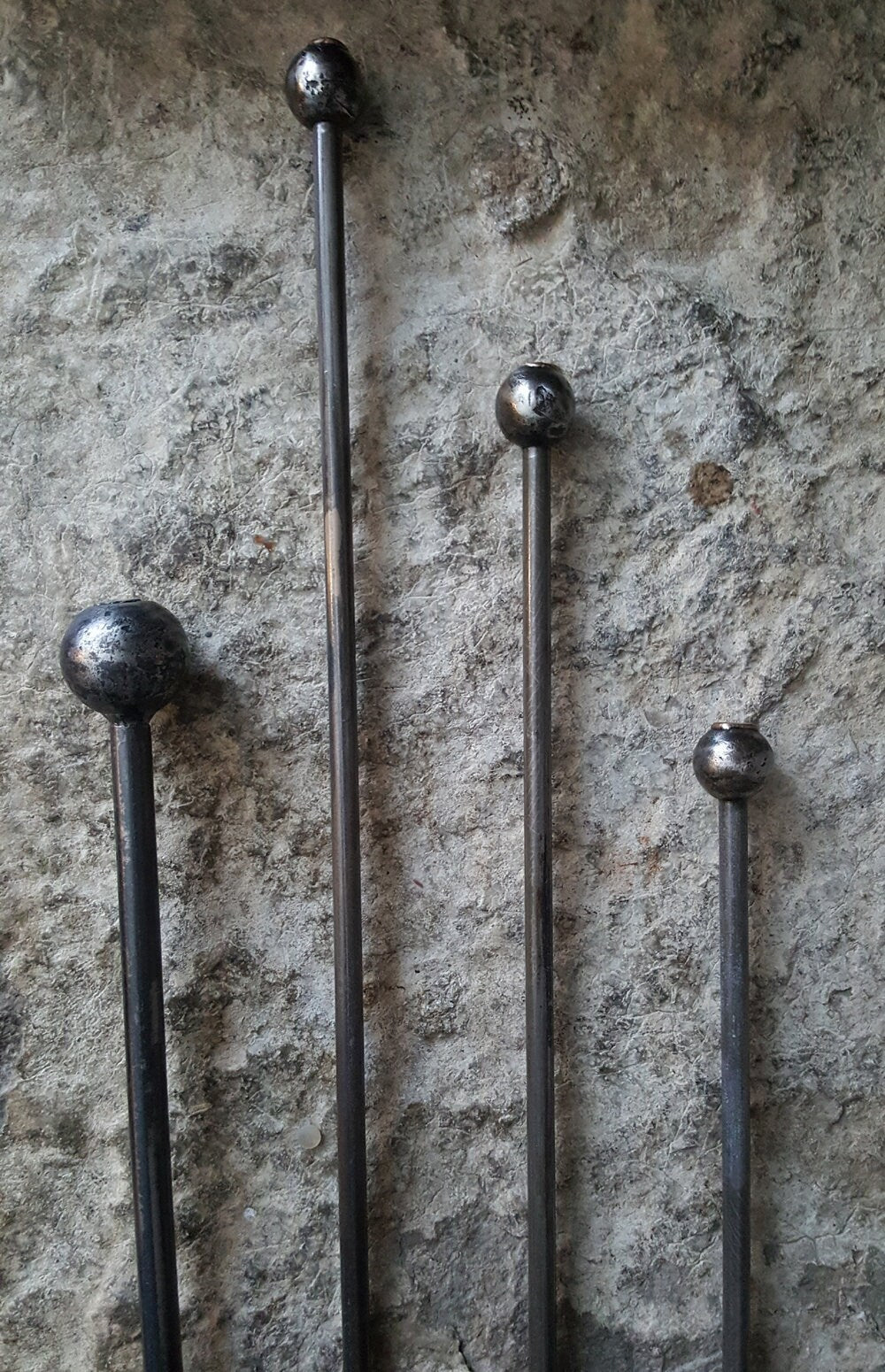 Fire Poker Hand Forged Fireplace Accessories Signed by Artist Robert Aucoin Customize with Initial Fire Pit Poker Custom Length Housewarming