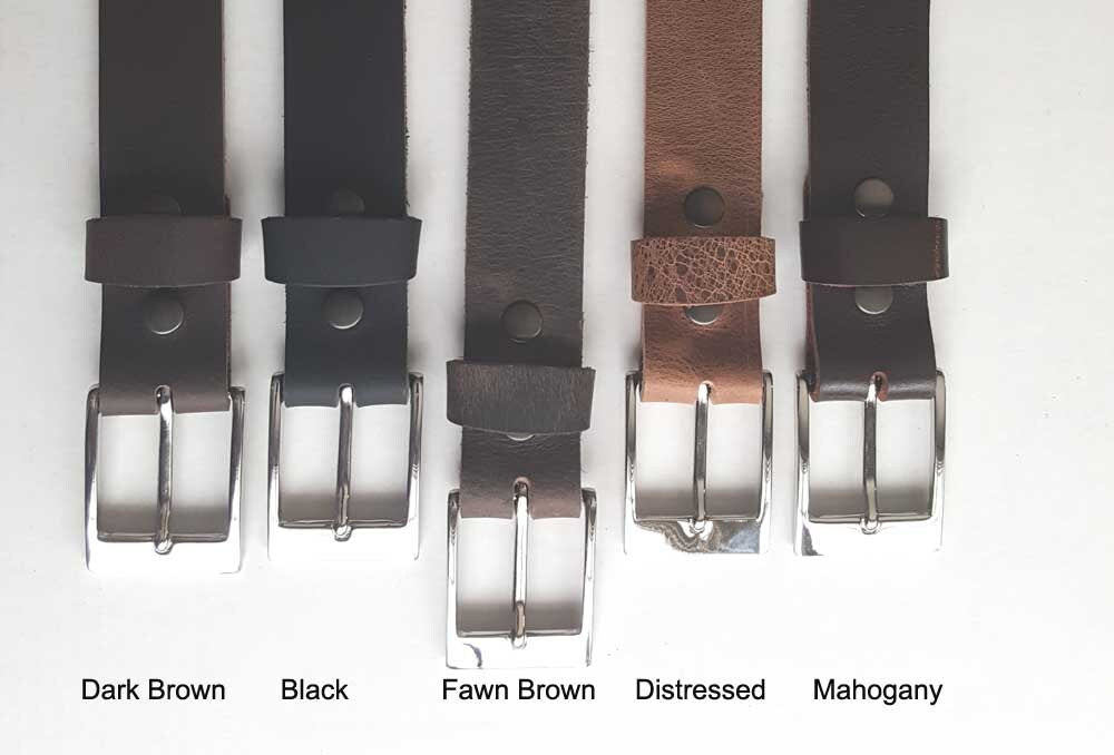 Suit Belt & Buckle Belt with Snaps and Simple Buckle Leather Belt Keeper Included Grooms Groomsmen's 1-1/4" wide for Guys or Gals