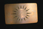 Sun Belt Buckle Hypoallergenic Stainless Steel SUNSHINE Buckle Signed Original Hand Forged Belt Buckle for Jeans Silver or Gold