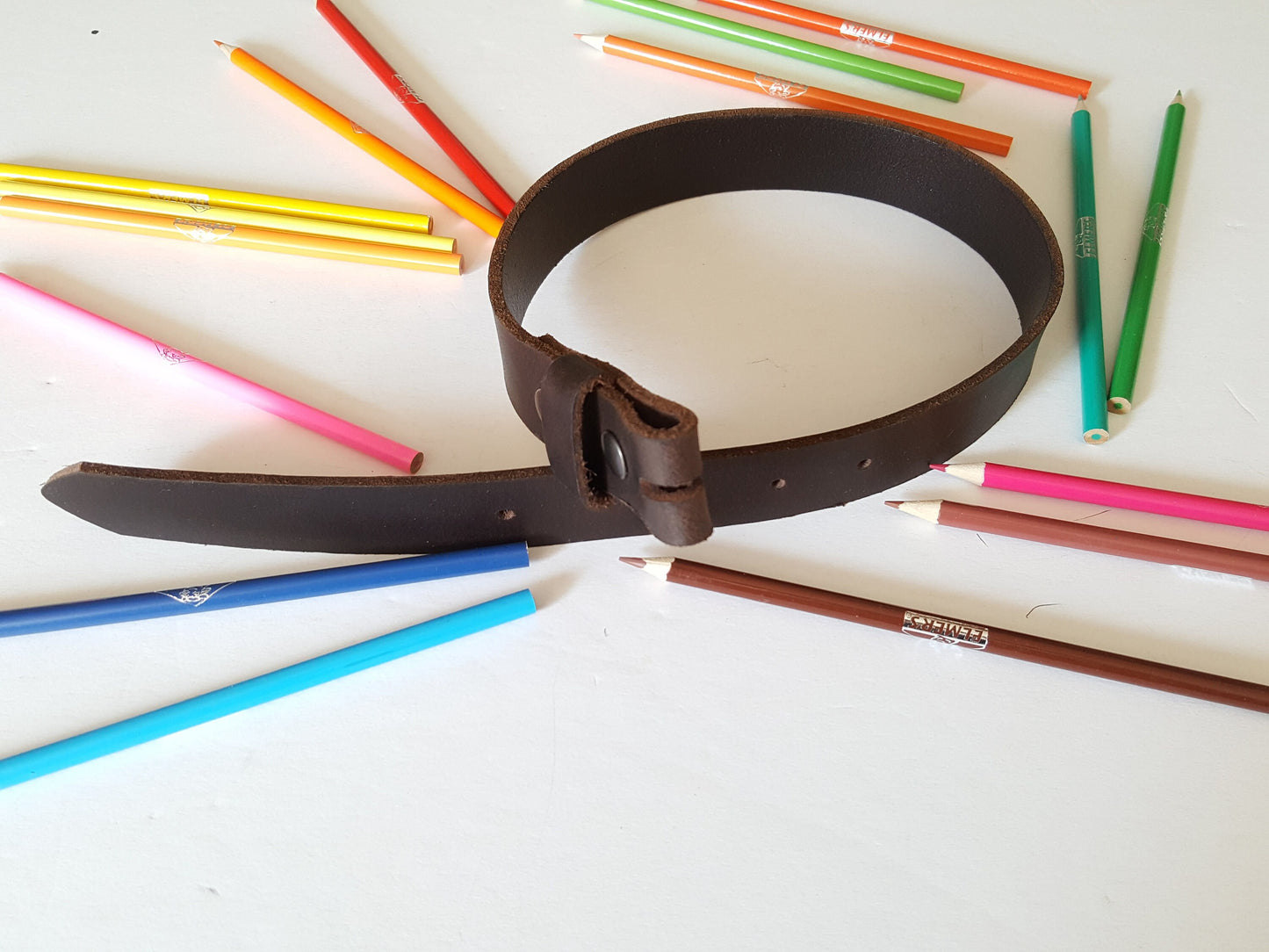 Kids Belt & Buckle Variety Colours Children's Leather Belt w/ Snap and Belt Keeper 1/2"wide/Jean 1-1/4" wide /Suit Custom Cut for Child