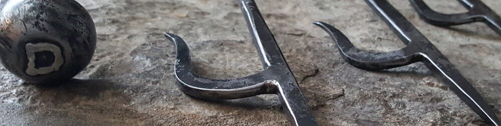 Fire Poker Hand Forged Fireplace Accessories Signed by Artist Robert Aucoin Customize with Initial Fire Pit Poker Custom Length Housewarming