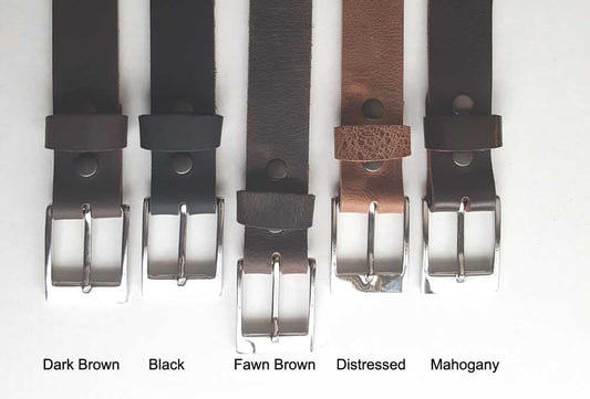 Suit Belt & Buckle Belt with Snaps and Simple Buckle Leather Belt Keeper Included Grooms Groomsmen's 1-1/4" wide for Guys or Gals