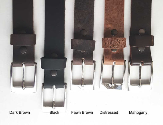 Black Leather Belt & Buckle with Snaps, Every Day Belt, Grooms and Groomsmen's Gifts, 1-1/4" wide Belt for Suits, Business Accessories