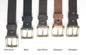Custom Cut Leather Belt & Gold Buckle ~ Custom Cut ~ Grooms and Groomsmen's Gift 1-1/2" Belt with snaps for Jean or 1-1/4" Belt for Suits