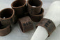 Leather Napkin Rings Dark Brown Leather Rustic Home Decor Gift Wedding Accessories Casual Dining Alfresco Hostess Gift Housewarming Gift