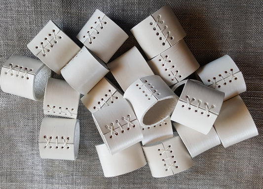 Wedding Table Decor White Leather Napkin Rings Serving & Dining Outdoor Wedding Hostess Gift Shower Gift Leather Anniversary Dining