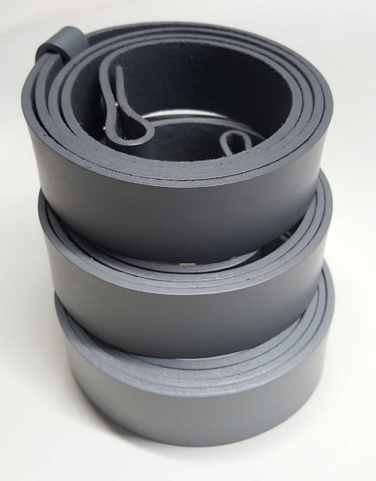 Light Grey Belt Medium Grey Belt Dark Grey Belt 1-1/4" or 1-1/2" Hand Dyed Gray Leather Belt, INTERCHANGEABLE Belt w/ Snaps, Custom Cut