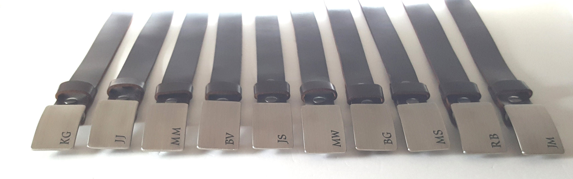 Monogrammed Buckle & Leather 1-1/2" Belt Set, Customized Gift, Buckle and Leather Belt Set, Bridal Set, Groom Groomsmen Gift, Keepsakes