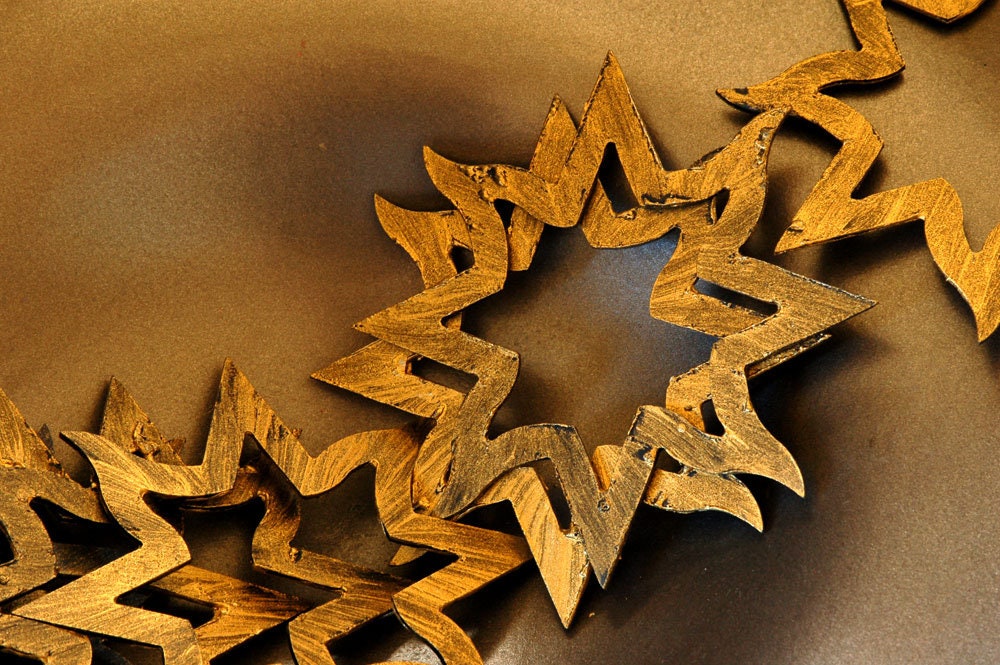 Handmade Ornament, Star Ornament, Hand Painted Metal Star, Baby's 1st Christmas, Tree Ornament, Hostess Gift, Stocking Stuffer, Home Decor,