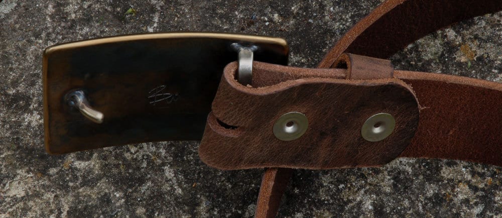 Bronze Anniversary Gift, Birthday Gift, Textured Buckle, Christmas Gifts for Guys or Gals, Stainless Steel Buckle Fits 1-1/2" Belt For Jeans