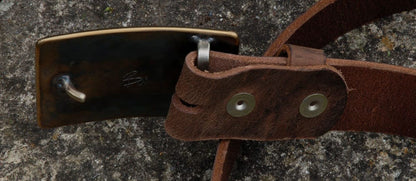 Bronze Anniversary Gift, Birthday Gift, Textured Buckle, Christmas Gifts for Guys or Gals, Stainless Steel Buckle Fits 1-1/2" Belt For Jeans