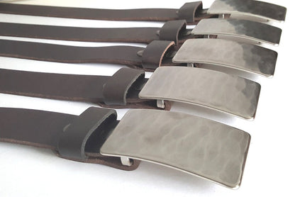 Hand-Forged Belt Buckle Wood Grain Wood Lovers Canadian Made Stainless Steel Unisex Work Gear Unisex Accessories for Jeans fits 1-1/2" Belt