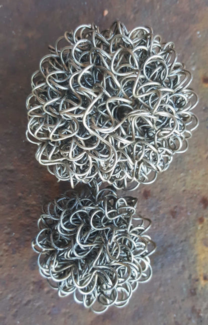 Wire Balls Christmas Tree Ornaments Twisted Metal Metal Ornaments Holiday Balls Handmade Holiday Decorations Commercial Interior Decor