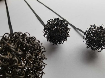 Wire Balls Christmas Tree Ornaments Twisted Metal Metal Ornaments Holiday Balls Handmade Holiday Decorations Commercial Interior Decor