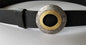 Round Belt Buckle Silver Stainless Steel & Bronze Dress Buckle Hand Forged Buckle Fits 1-1/2" Belt Ladies Poncho Buckle Gift for Her