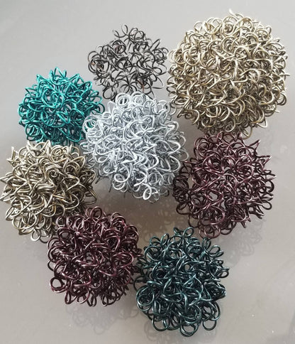 Wire Balls, Ornament, Twisted Metal, Christmas Tree Décor, Metal Ornament, Holiday Balls, Handmade Holiday Decor, Commercial Interior Decor