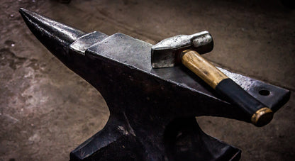 Belt Buckle Set for Jeans ~ Architectural Series ~ Silver & Black ~ Hand Forged Stainless Steel Buckle For 1-1/2" Leather Belt w/ Snaps