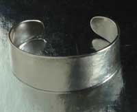 Silver Cuff Bracelet ~ Hand Forged ~ Anvil Textured ~ Stainless Steel Anniversary Gift ~ Bridesmaid Gift ~ Signed Original ~ 11 Anniversary