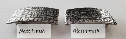 Belt Buckle Set for Jeans ~ Architectural Series ~ Silver & Black ~ Hand Forged Stainless Steel Buckle For 1-1/2" Leather Belt w/ Snaps