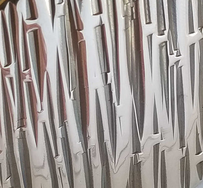 Round Belt & Buckle w/ Keeper, Silver Bamboo, Hypoallergenic, Gift for Her, Asian Flair, Hand Forged Stainless Steel 1.5" Belt, Unique Gifts