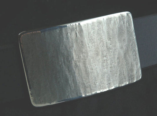 Belt Buckle Carpenter's Gift Natural Silver Wood Grain Hand Forged Buckle Hypoallergenic Stainless Steel fits 1-1/2" Leather Belt for Jeans