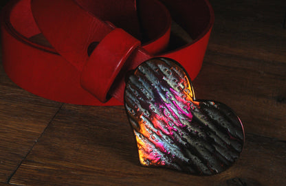 HEART Belt Buckle, Lover's Gift, Sweetheart Gift, Sweet 16 Buckle, Mother's Day, Women's Valentine Gift, Buckle Fits 1-1/2" Belt for Jeans