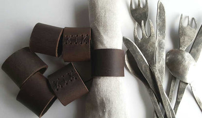 Leather Napkin Rings Housewarming Gift Custom Colours for Housewarming Alfresco Dining Formal Dinner Hostess Gift Dinner Napkin Rings
