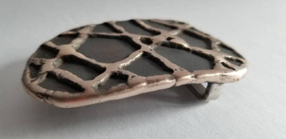 Bronze Anniversary Belt Buckle Hand Forged in Canada Buckle Accessories for Jeans, For 1.5" Leather Snap On Belt Canadian Designed Buckle
