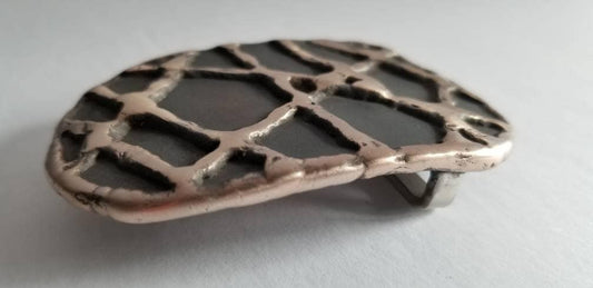 Bronze Anniversary Belt Buckle Hand Forged in Canada Buckle Accessories for Jeans, For 1.5" Leather Snap On Belt Canadian Designed Buckle