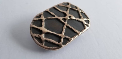 Bronze Anniversary Belt Buckle Hand Forged in Canada Buckle Accessories for Jeans, For 1.5" Leather Snap On Belt Canadian Designed Buckle