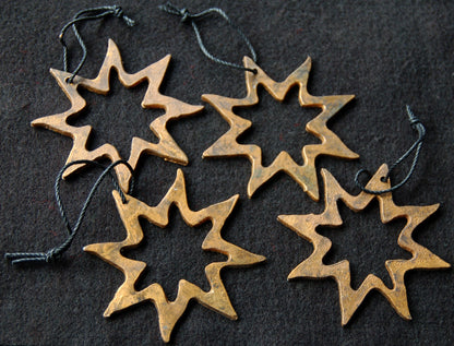 Baby's First Ornament Tree Ornament Metal Stars Hand Painted Stars with String for Hanging Gift Bags Housewarming Gift Window Display