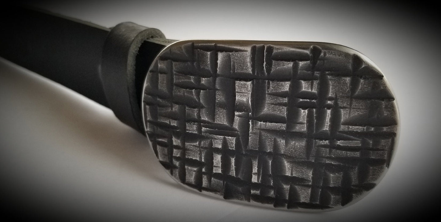 Belt and Buckle Set for Blue Jeans, Hypoallergenic Accessories, Hand Forged, Stainless Steel, Buckle For 1-1/2" Leather Belt, Gifts for Him