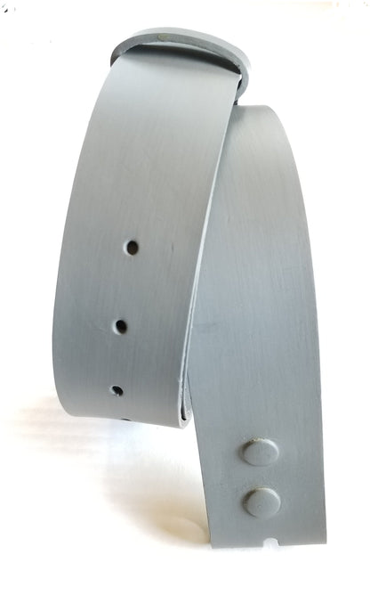 Grey Belt, 1-3/4" INCH Leather Belt for Jeans INTERCHANGEABLE Belt with Snaps, Custom Cut Leather Belts, Hand Dyed & Cut to Your Waist Size